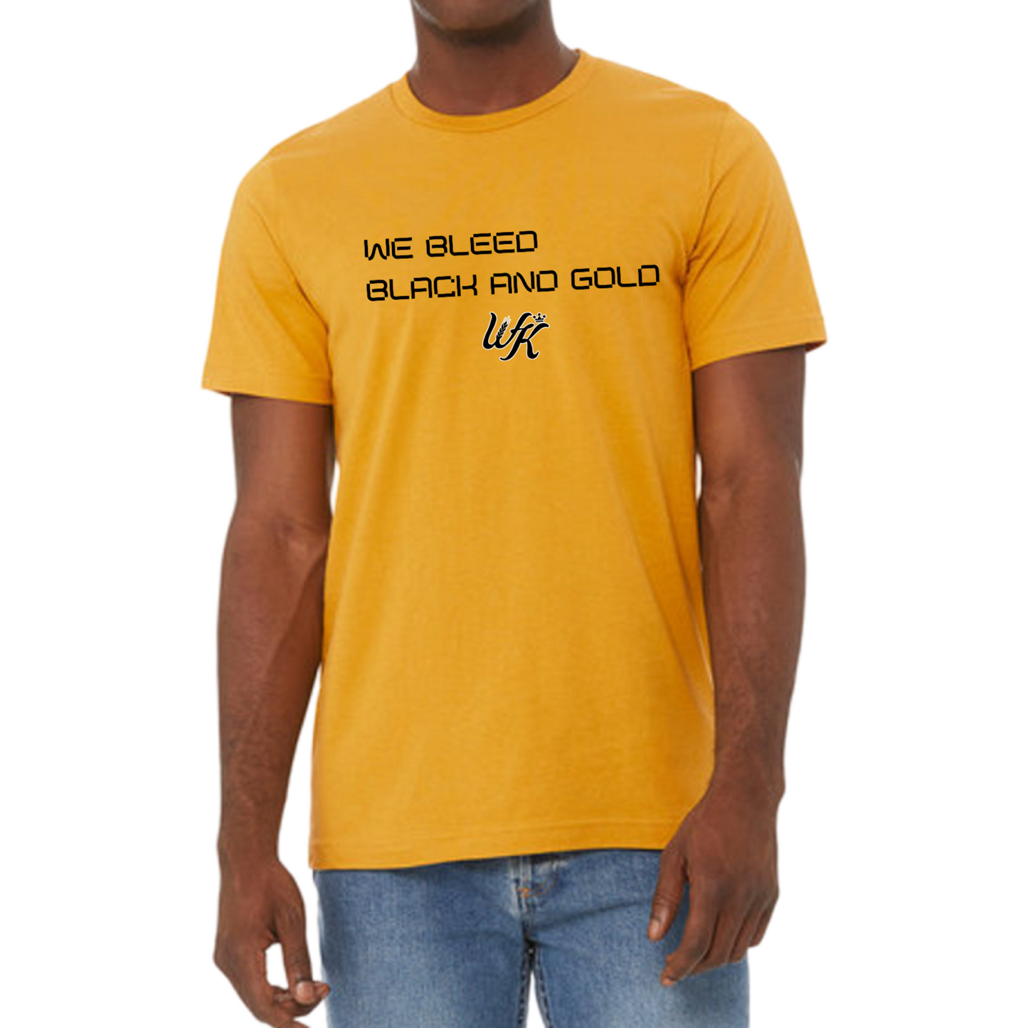 PRE-ORDER We Bleed Black and Gold Wheat Kings Tee