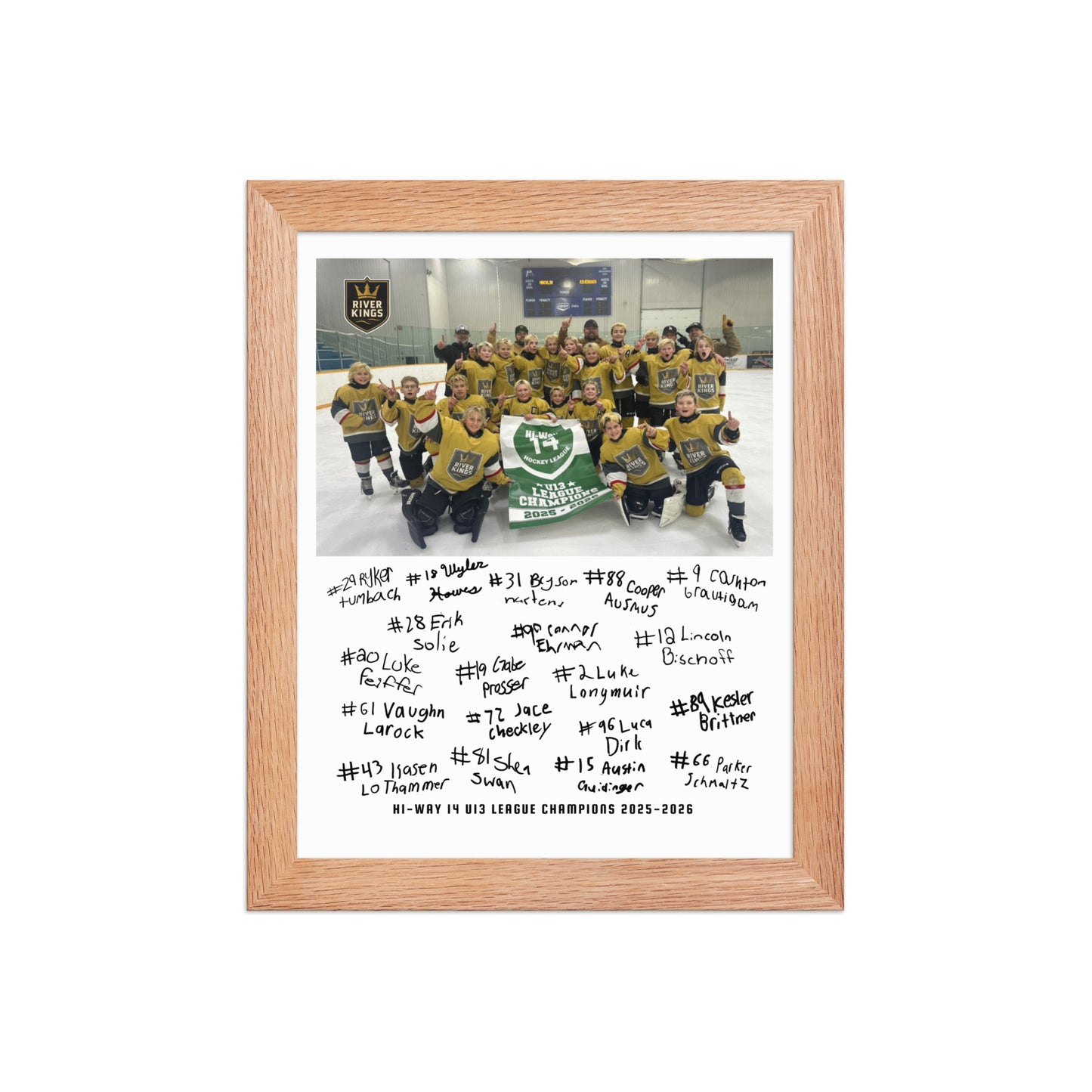 River Kings League Champs Signed Framed Print