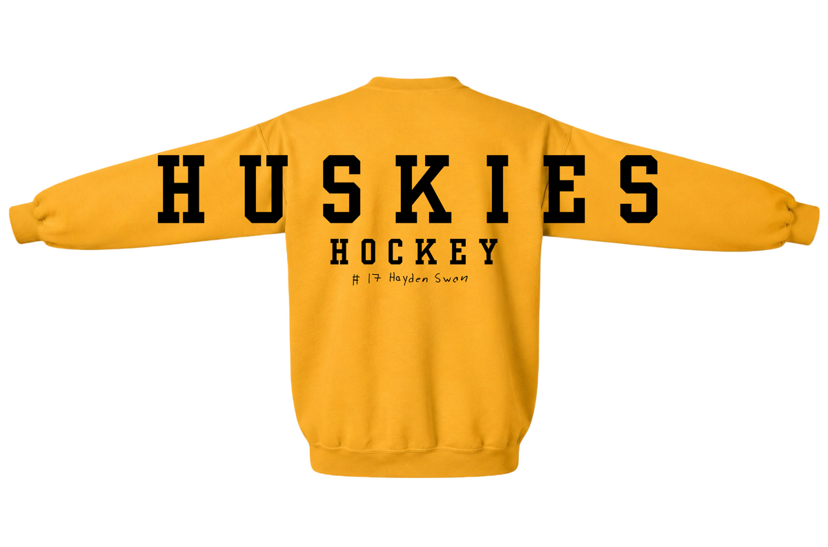 Unisex Huskies Hockey Crew with Customizable Autograph