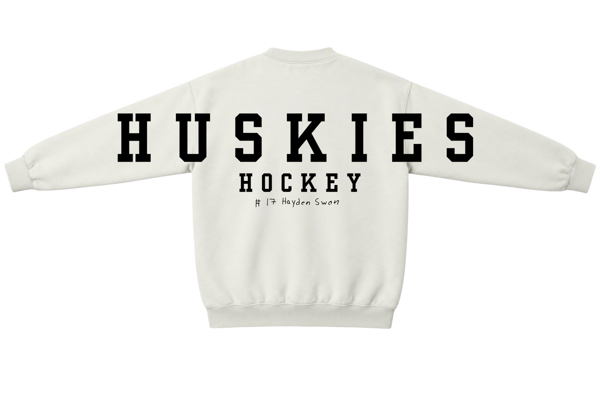 Unisex Huskies Hockey Crew with Customizable Autograph