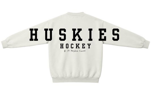 Unisex Huskies Hockey Crew with Customizable Autograph