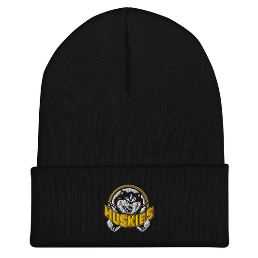 Huskies Black Beanie Style Toque